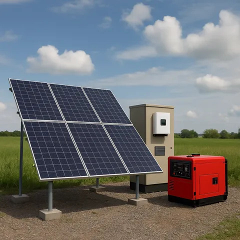 Solarna elektrana za vikendicu u kombinaciji sa diesel agregatom