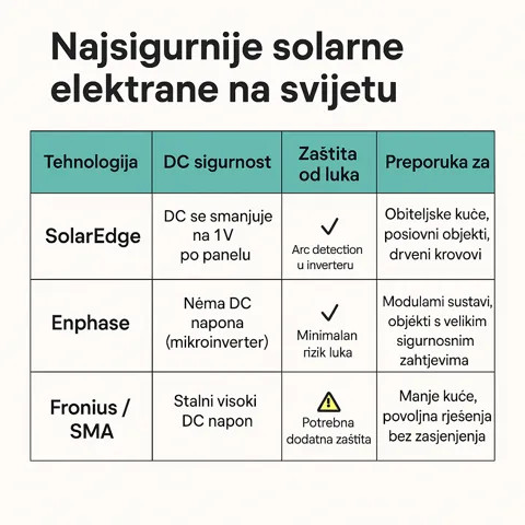 Prikaz sigurnosti kod solarnih elektrana