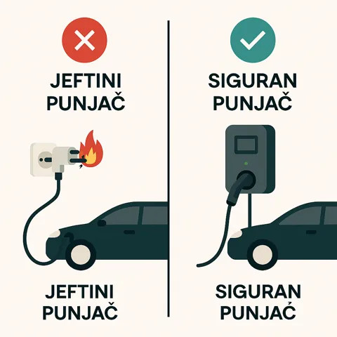 Razlika između jeftinog i pouzdanog punjača za električni auto