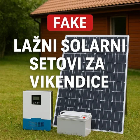 Lažni solarni set za vikendice - ilustracija opasnosti lažnog oglašavanja