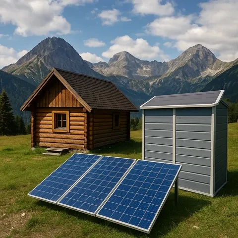 Solarna elektrana za vikendicu u prirodi